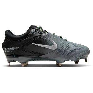 Women's Nike Hyperdiamond 4 Elite Metal Softball Cleats - Black & Grey - Var Szs
